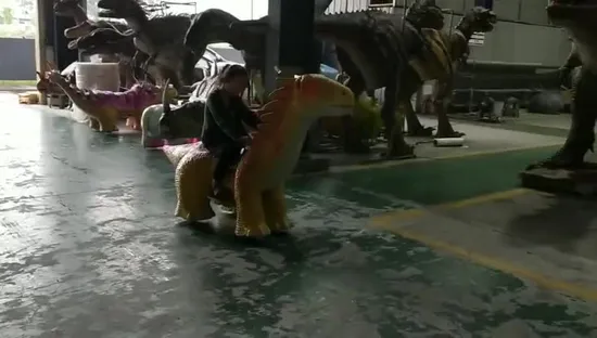 Animaux en peluche électriques et amusants pour enfants, manèges de dinosaures robotisés animatroniques